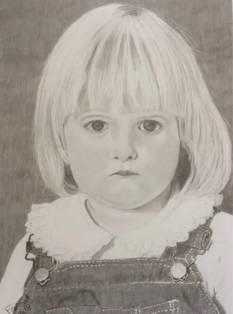 tegning af pige